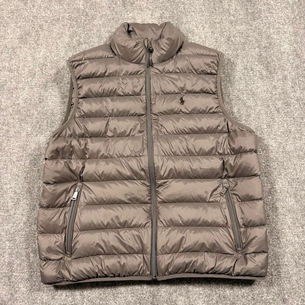 polo ralph lauren sackable down puffer zip up vest